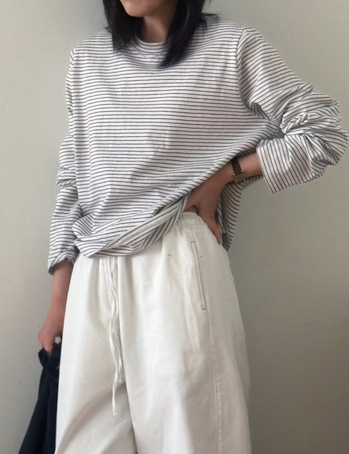 B54.日系女孩好穿細條紋TEE