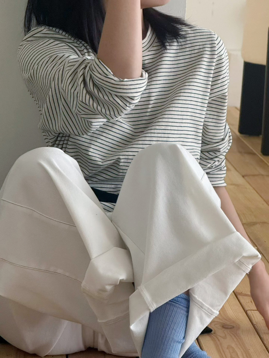 B54.日系女孩好穿細條紋TEE