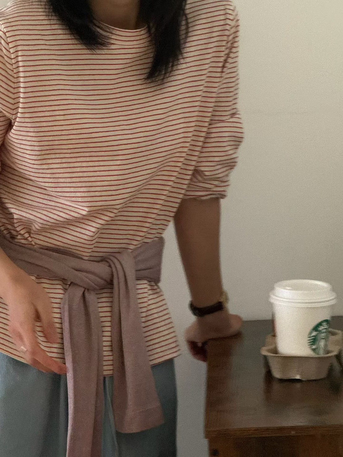 B54.日系女孩好穿細條紋TEE