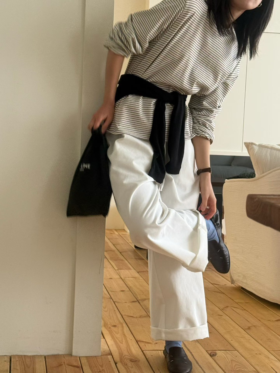 B54.日系女孩好穿細條紋TEE