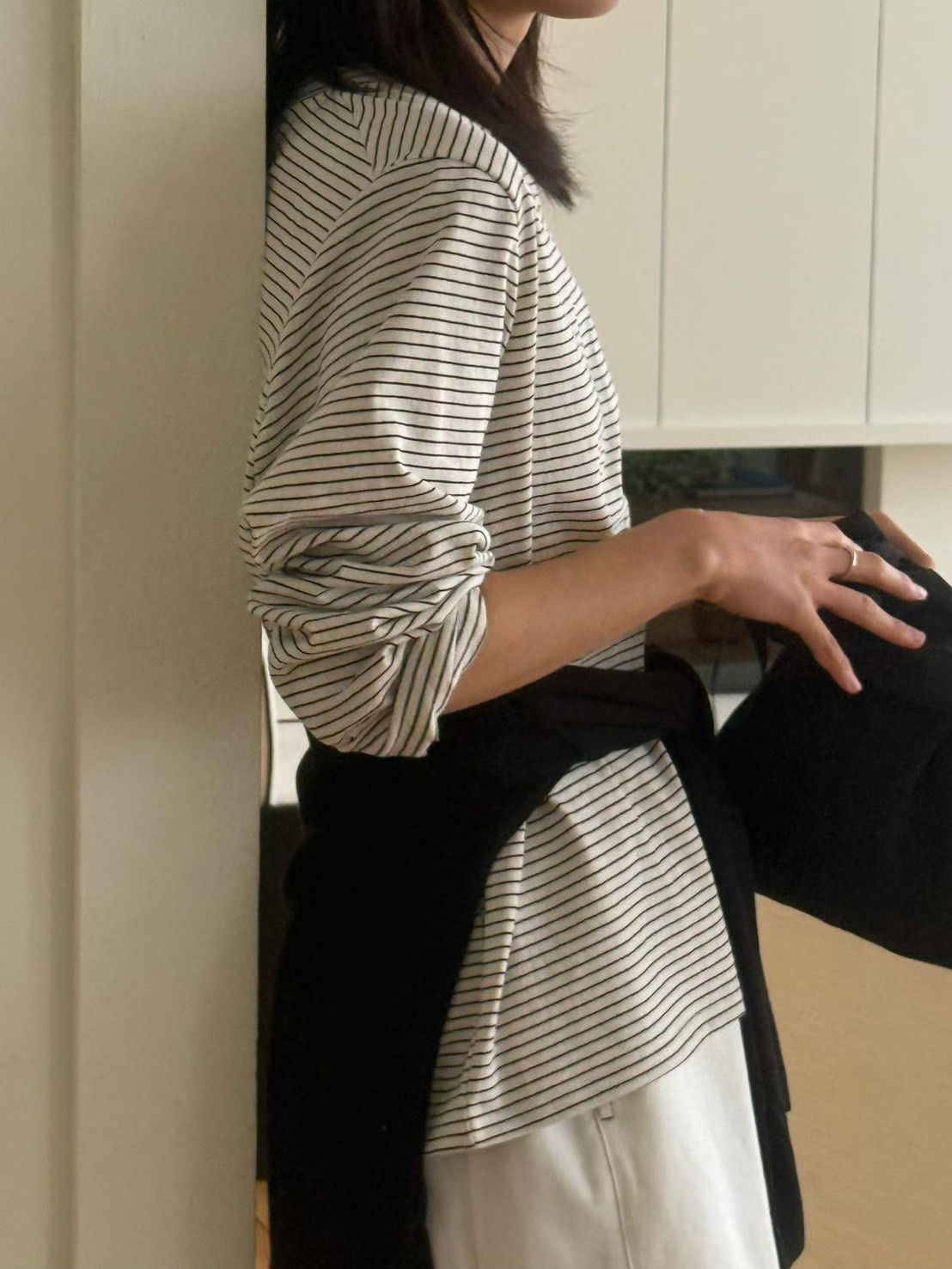 B54.日系女孩好穿細條紋TEE