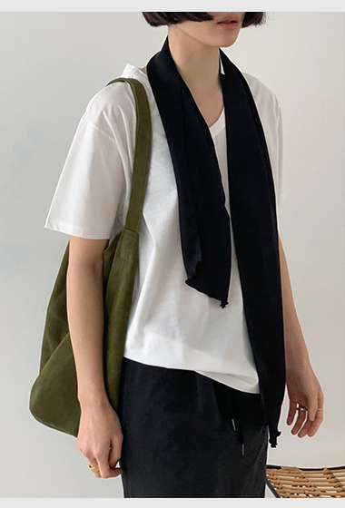 A41.JP家零失誤小V領絲光棉TEE