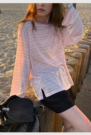 A46.元氣多巴胺條紋TEE