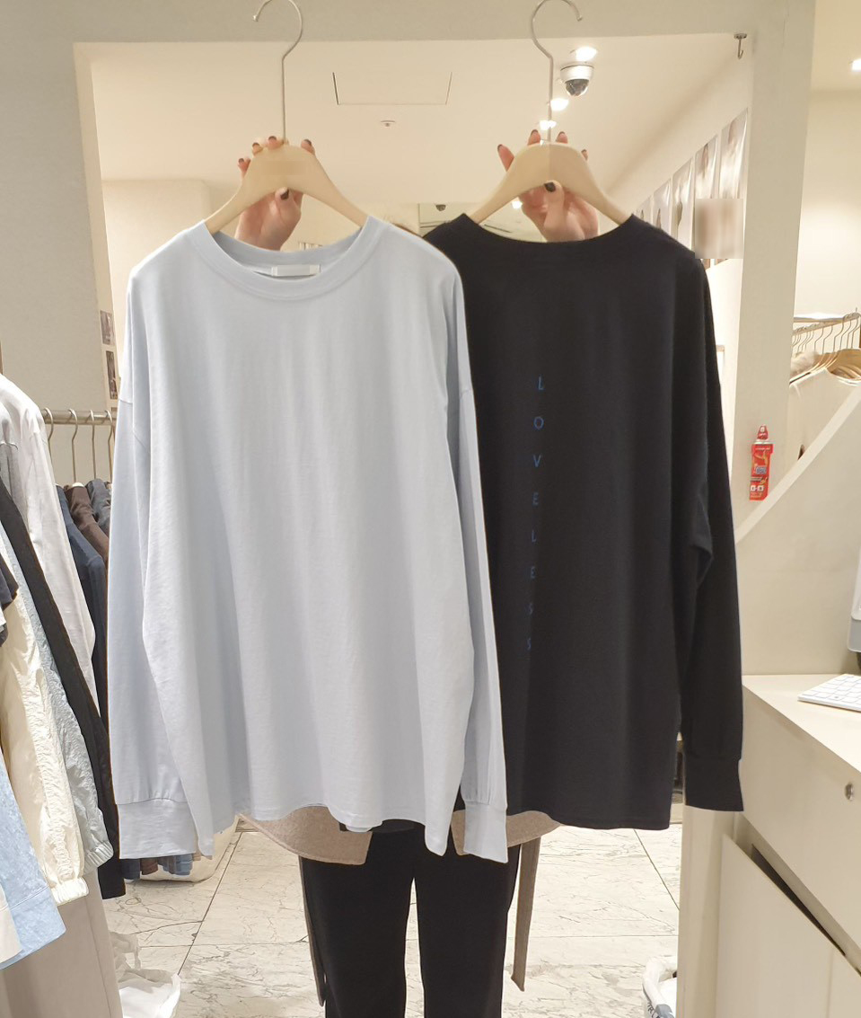 B65.小臉歐膩後直排印字TEE