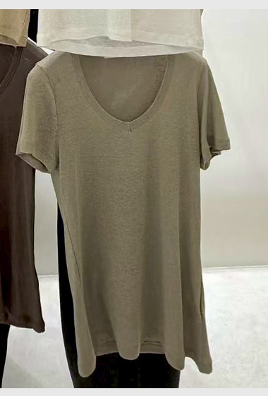 B11.質感家莫蘭迪V領TEE