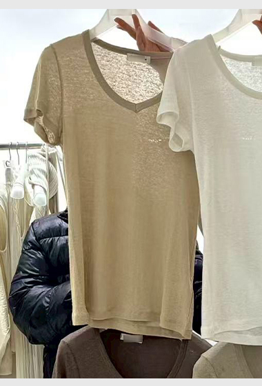 B11.質感家莫蘭迪V領TEE