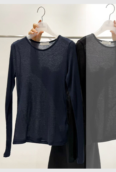 B09.質感家莫蘭迪圓領薄長袖