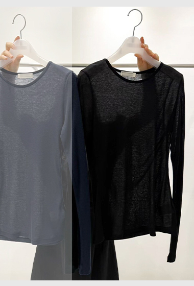 B09.質感家莫蘭迪圓領薄長袖