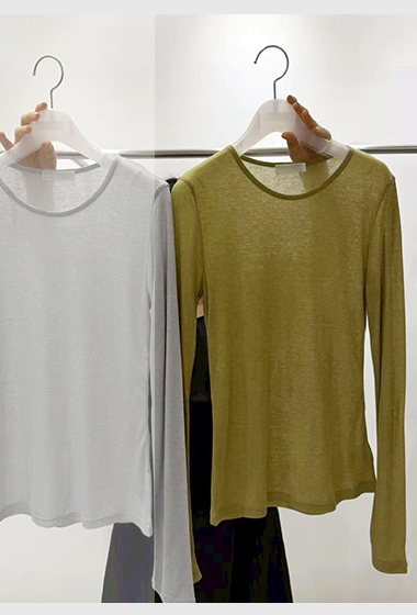 B09.質感家莫蘭迪圓領薄長袖