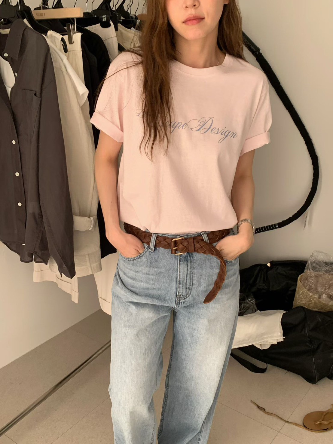 B36.甜甜英文草寫TEE