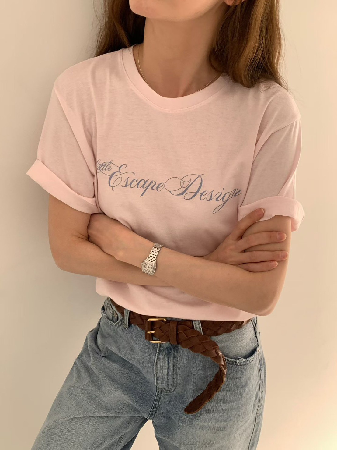 B36.甜甜英文草寫TEE