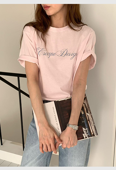 B36.甜甜英文草寫TEE