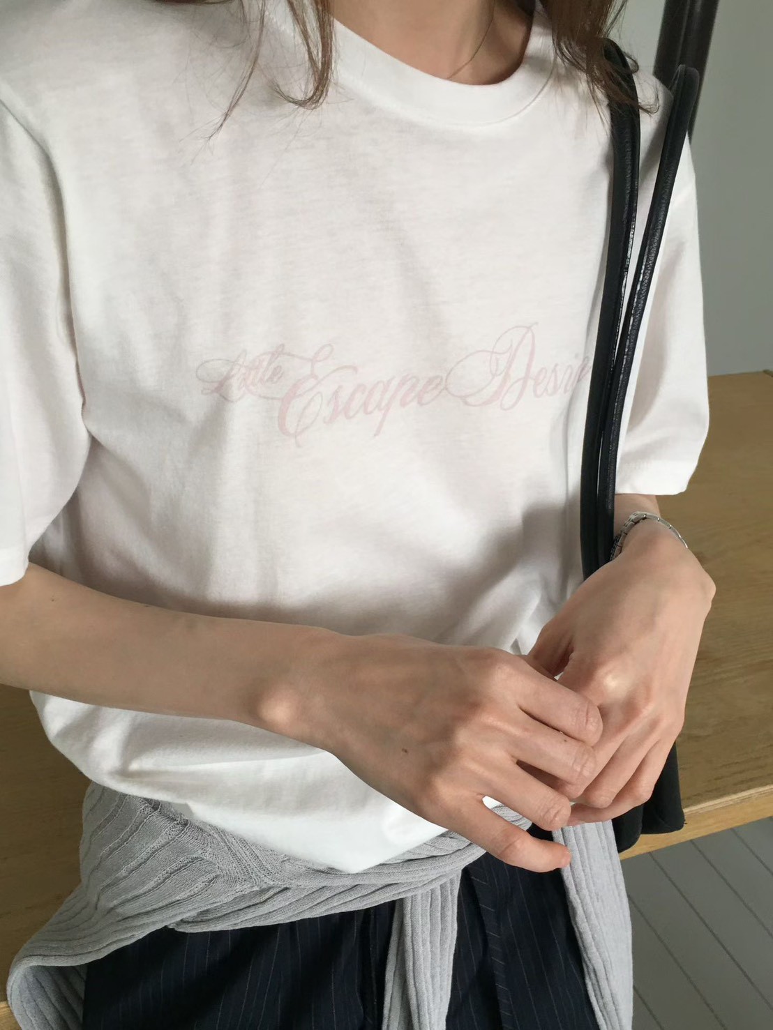 B36.甜甜英文草寫TEE