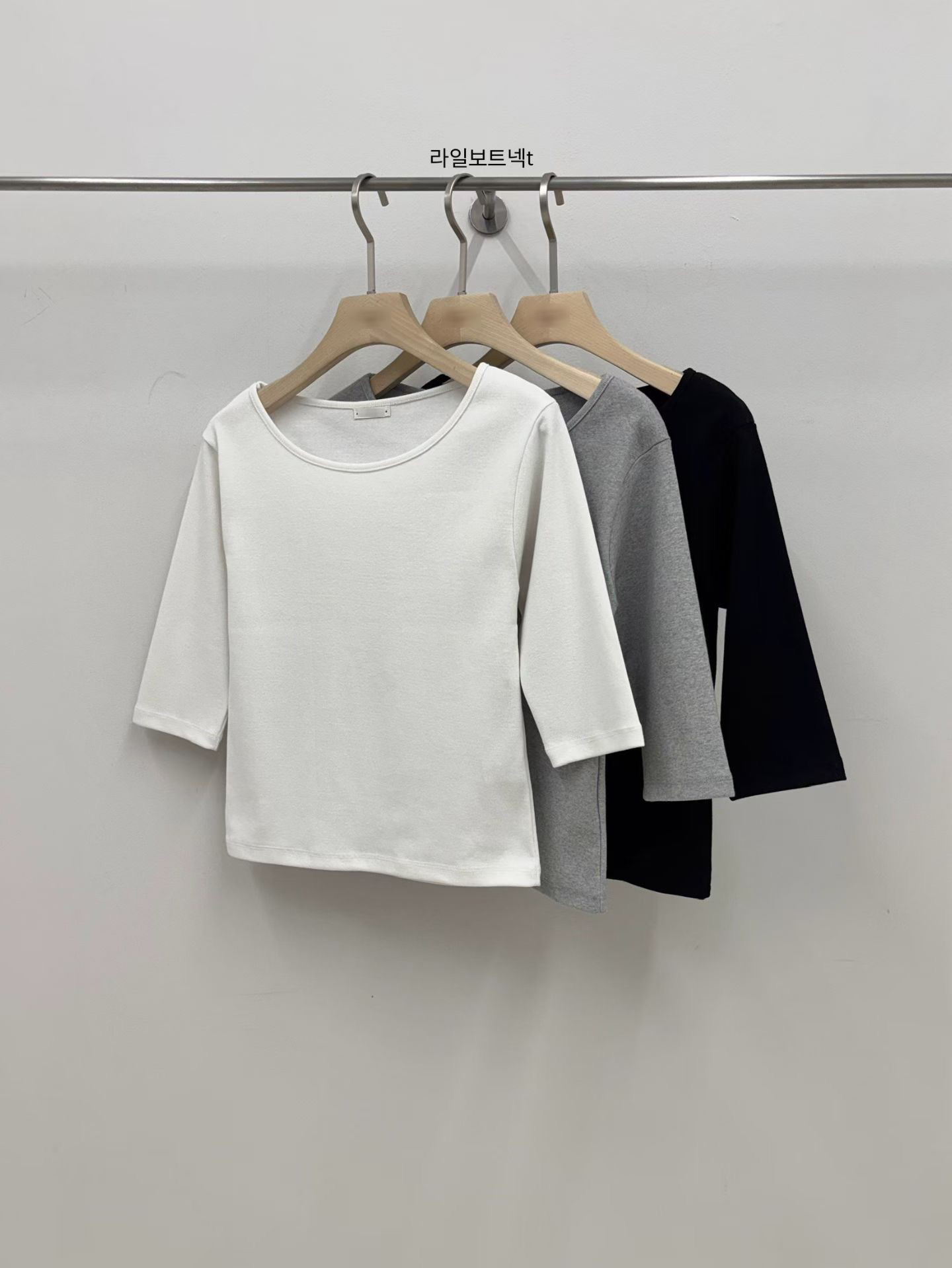 B57.小V家彈性五分袖上衣