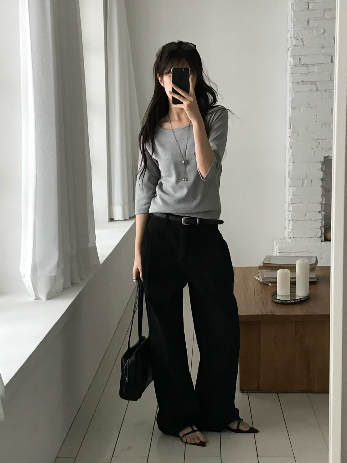 B57.小V家彈性五分袖上衣