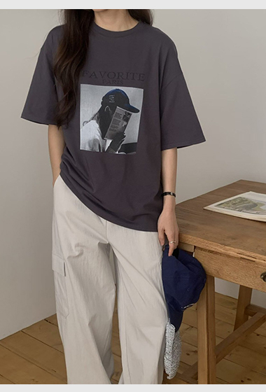 B72.小臉歐膩巴黎女孩寬鬆TEE