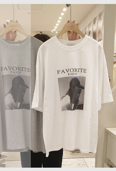 B72.小臉歐膩巴黎女孩寬鬆TEE