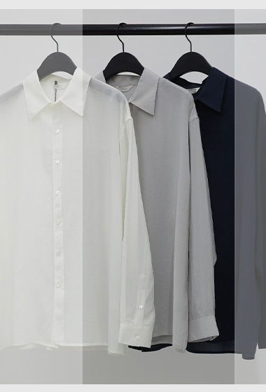 B98.纖瘦家灰階輕柔襯衫