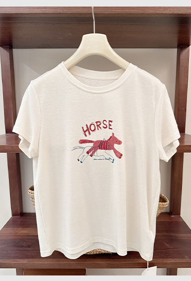 A07.童趣繪畫小馬TEE