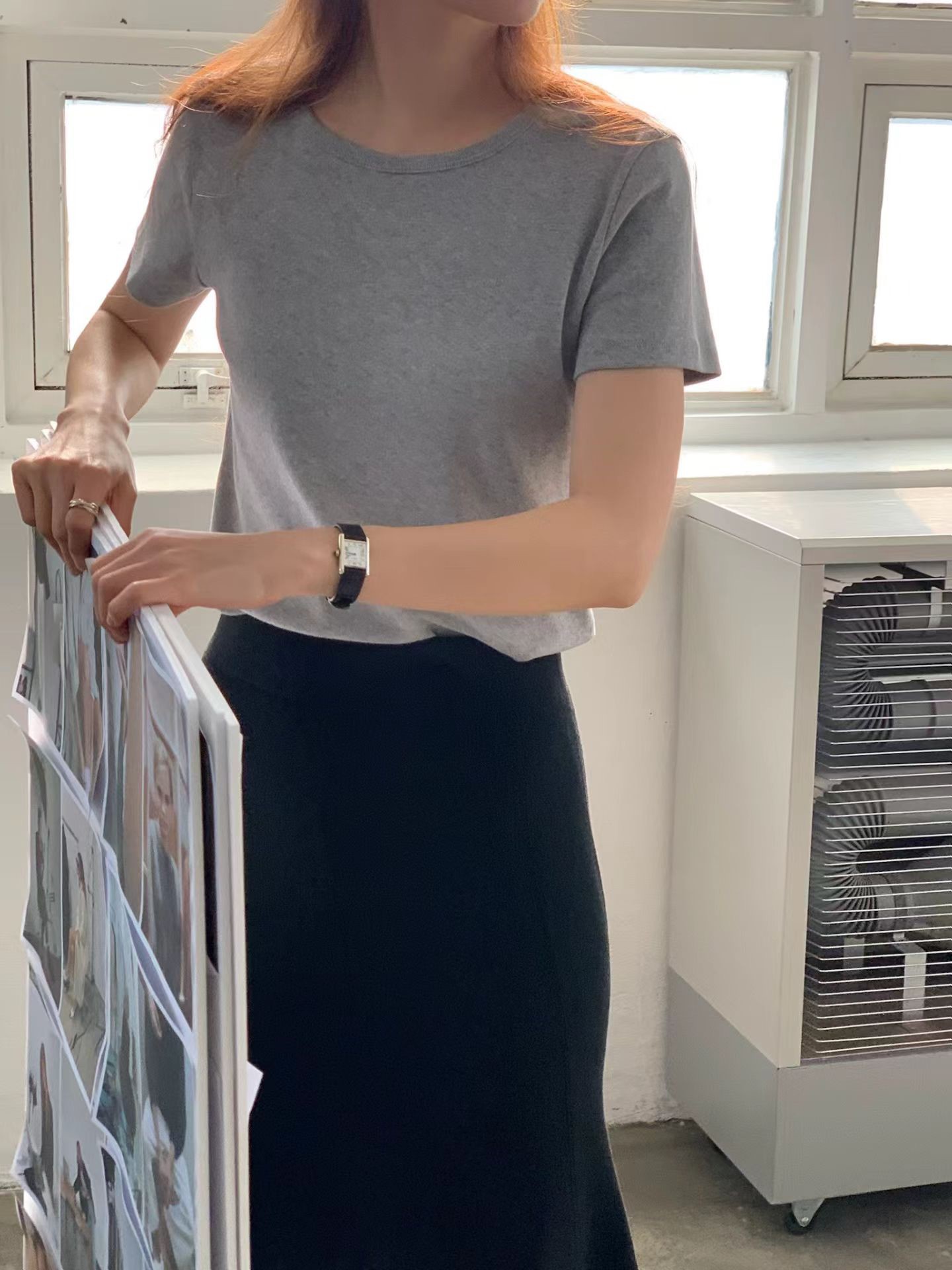 A15.顏值家肩前移顯瘦TEE