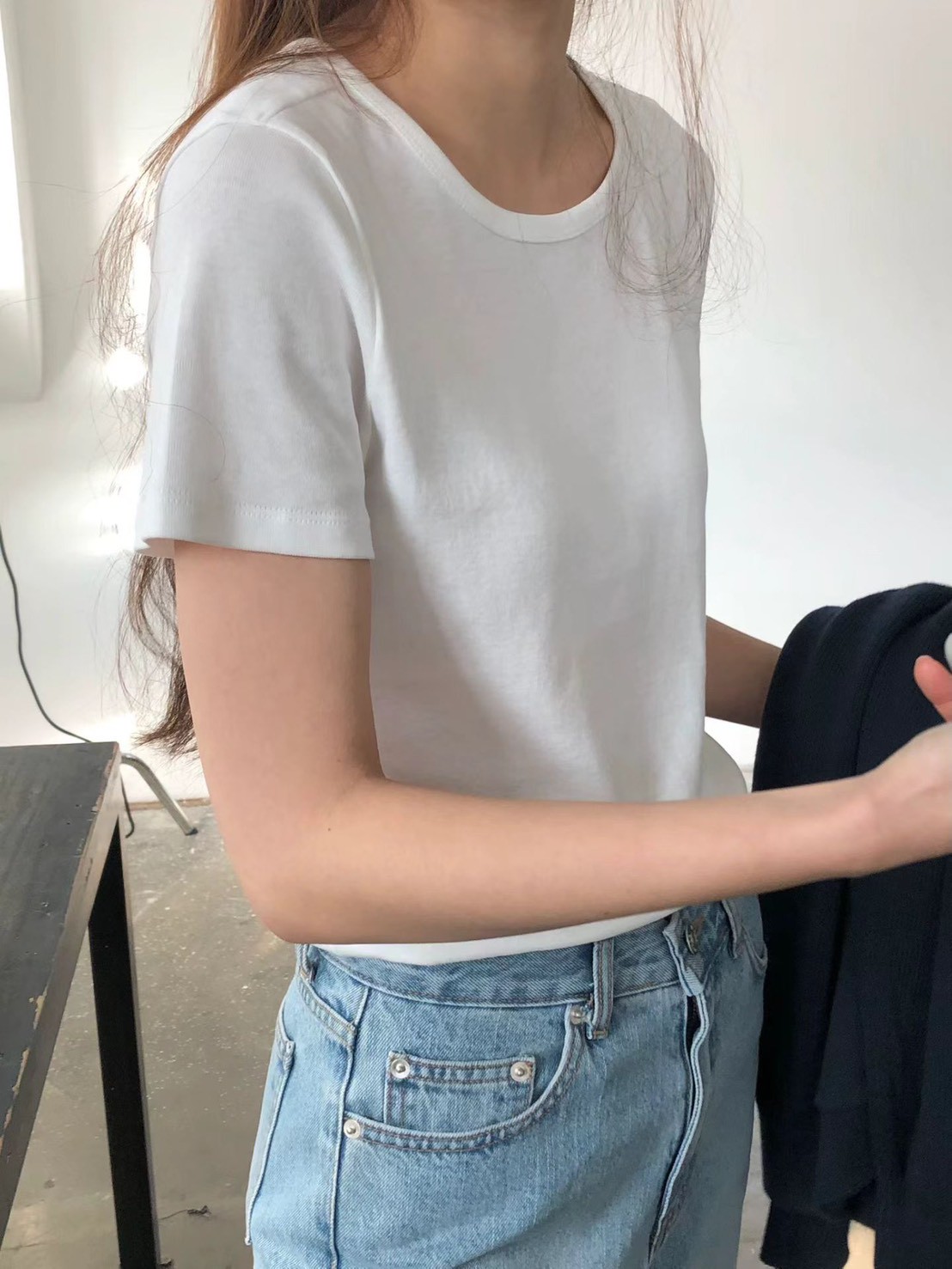 A15.顏值家肩前移顯瘦TEE