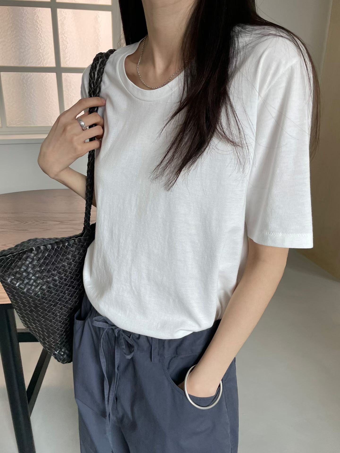 B59.舒適寬鬆莫蘭迪TEE