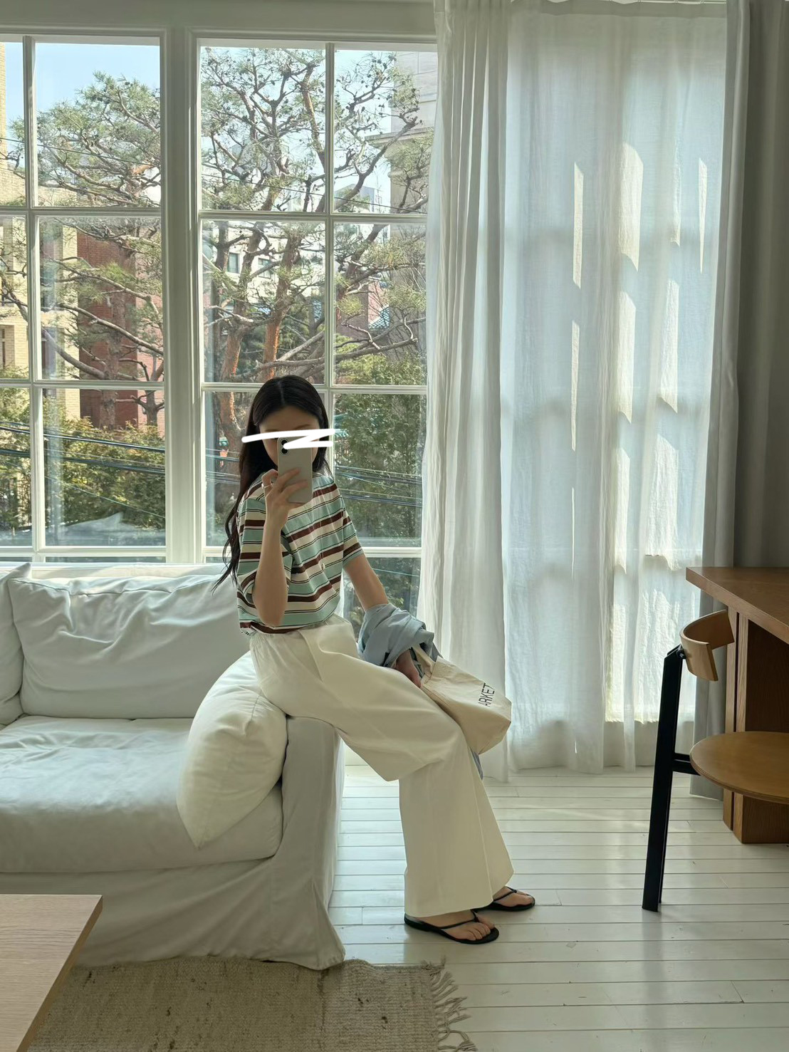 B10.復古配色條紋TEE