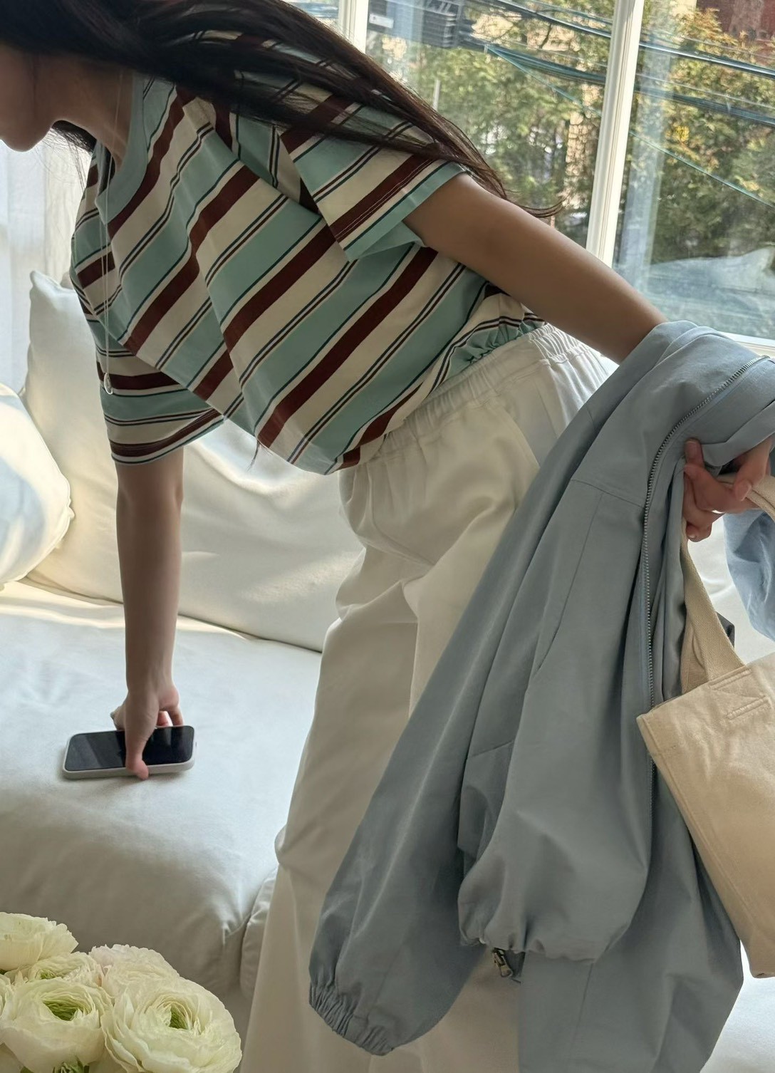 B10.復古配色條紋TEE