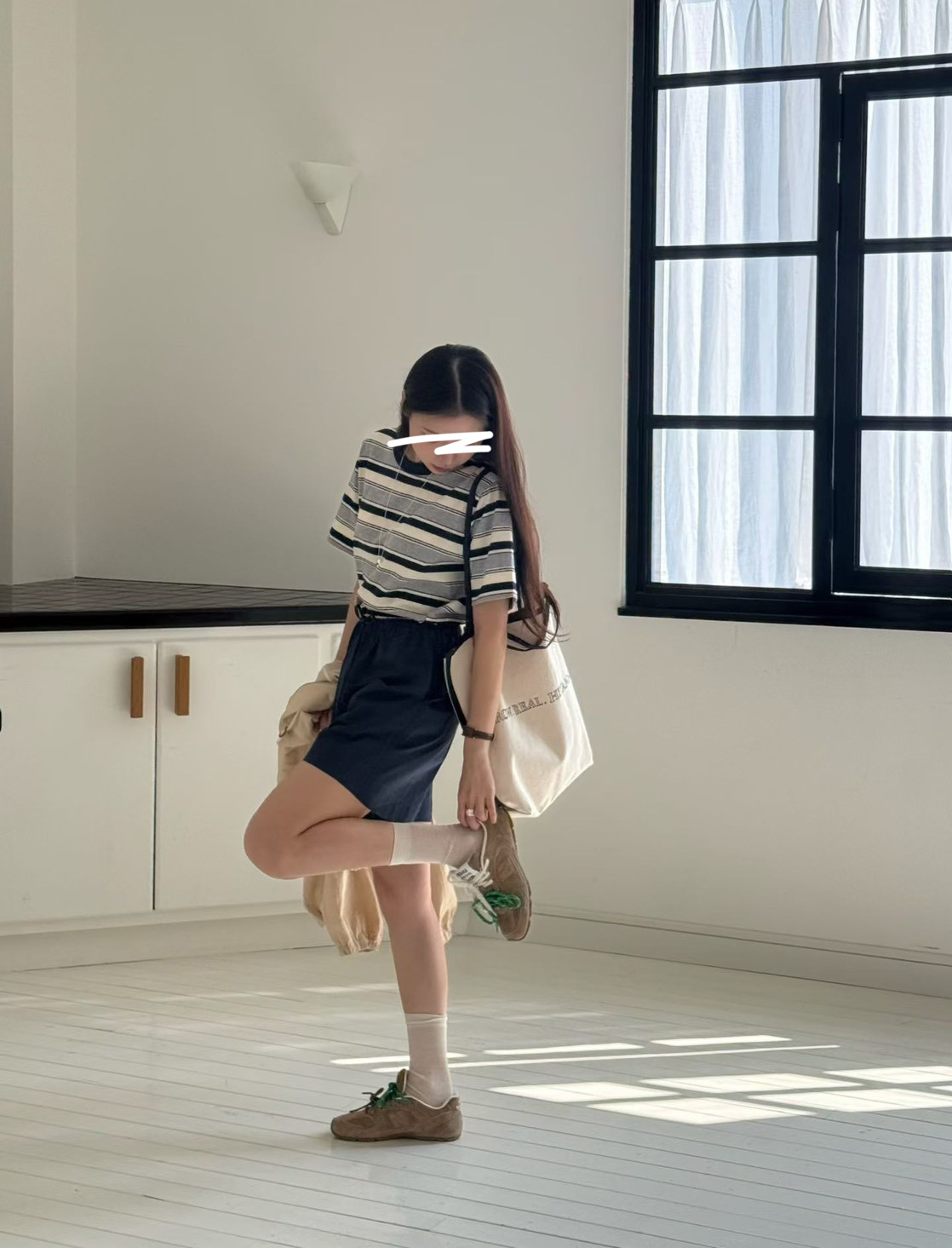 B10.復古配色條紋TEE