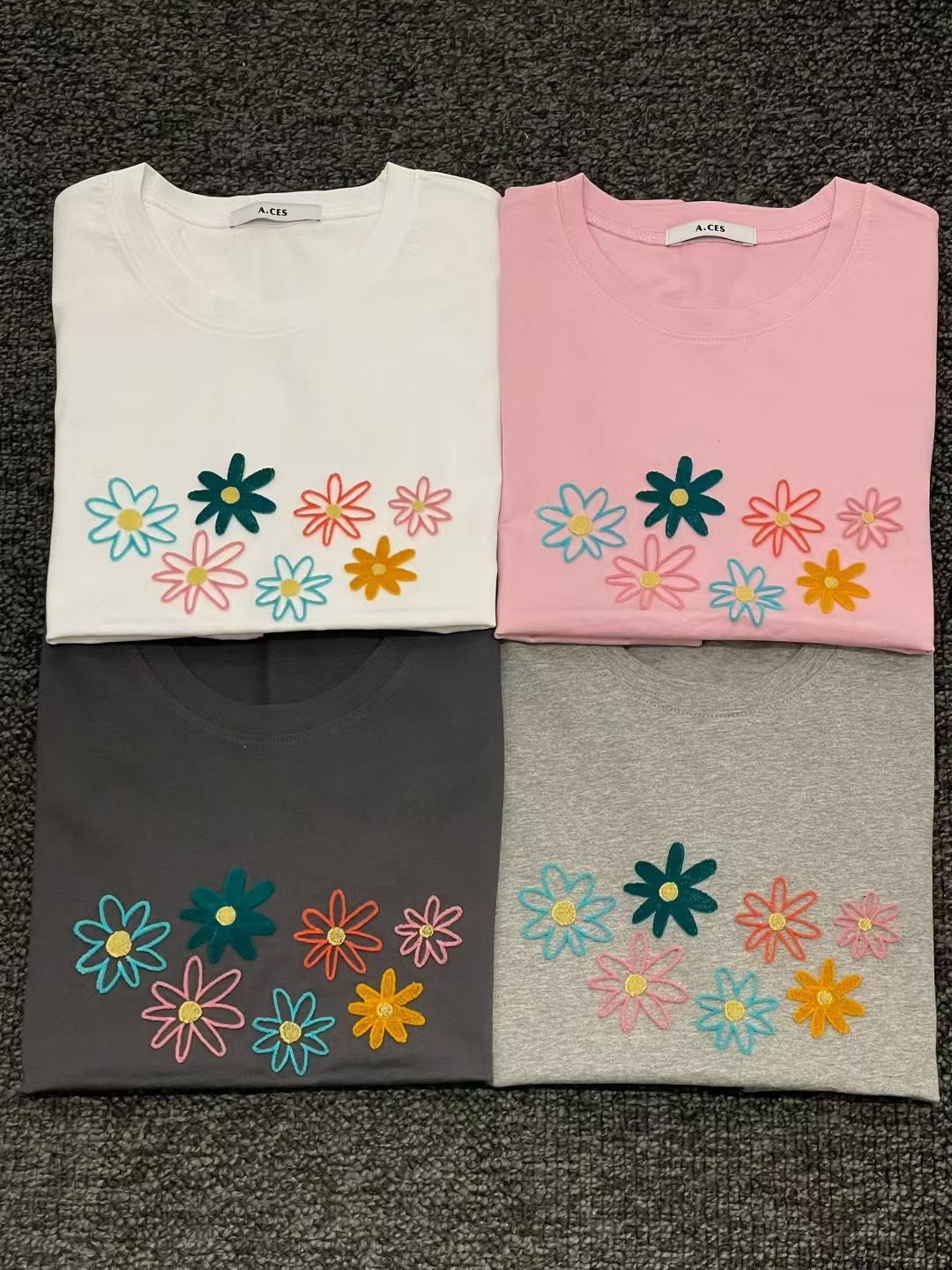 A11.元氣彩色花朵TEE