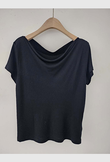 B88.星星家垂墜領天絲混紡上衣