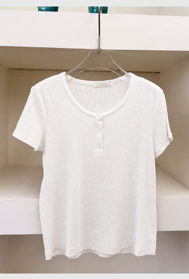 B69.顯瘦3釦彈性TEE