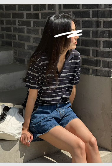 B06.瘦瘦歐膩復古條紋上衣