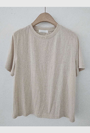 B58.星星家柔色棉麻素TEE