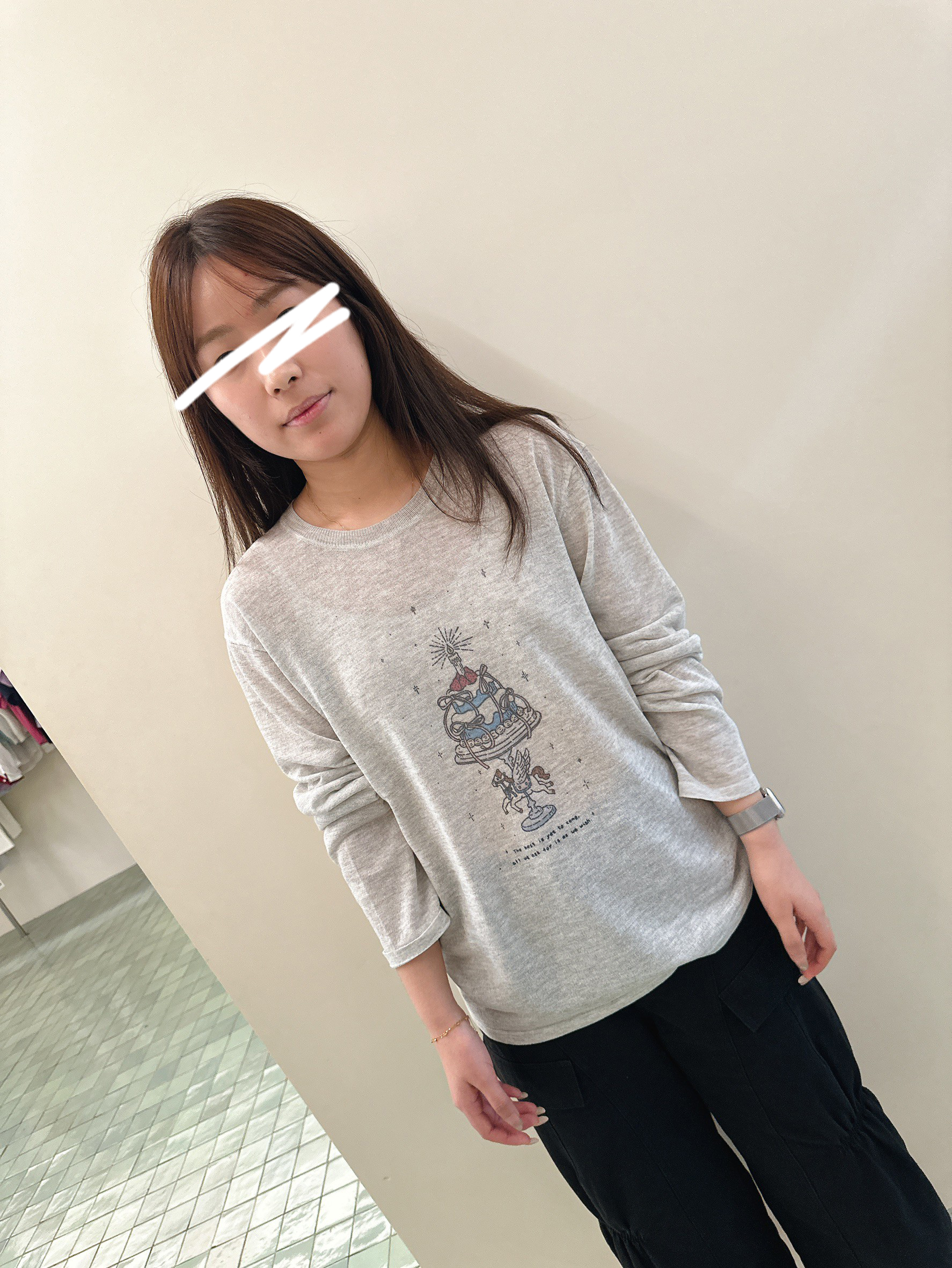 A10.蛋糕飛天小馬亞麻針織上衣
