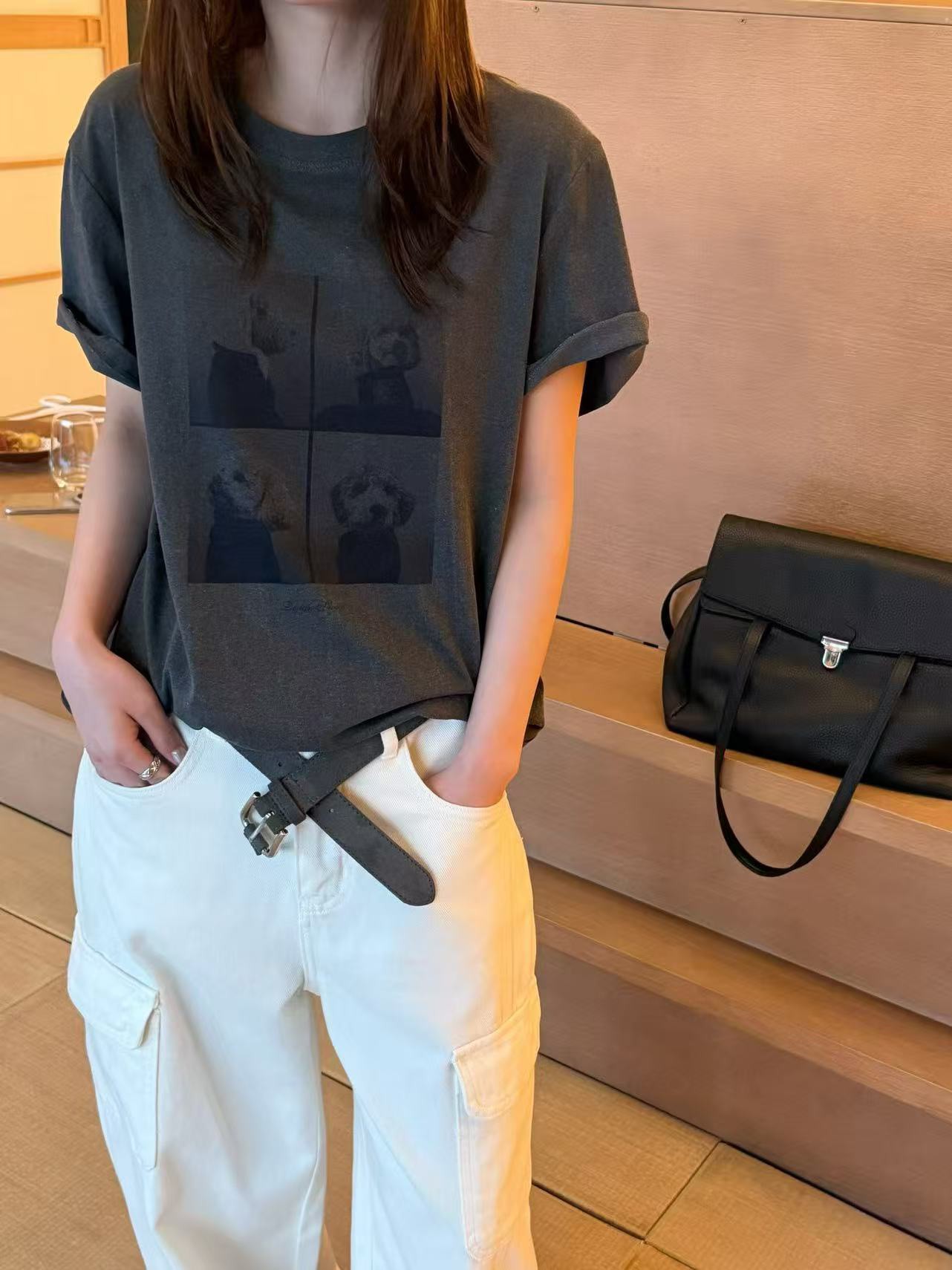 A12.可愛四格寫真狗狗TEE