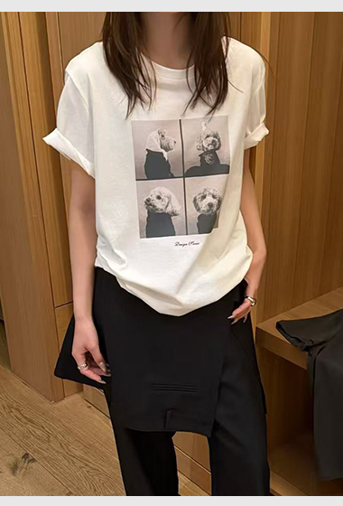 A12.可愛四格寫真狗狗TEE
