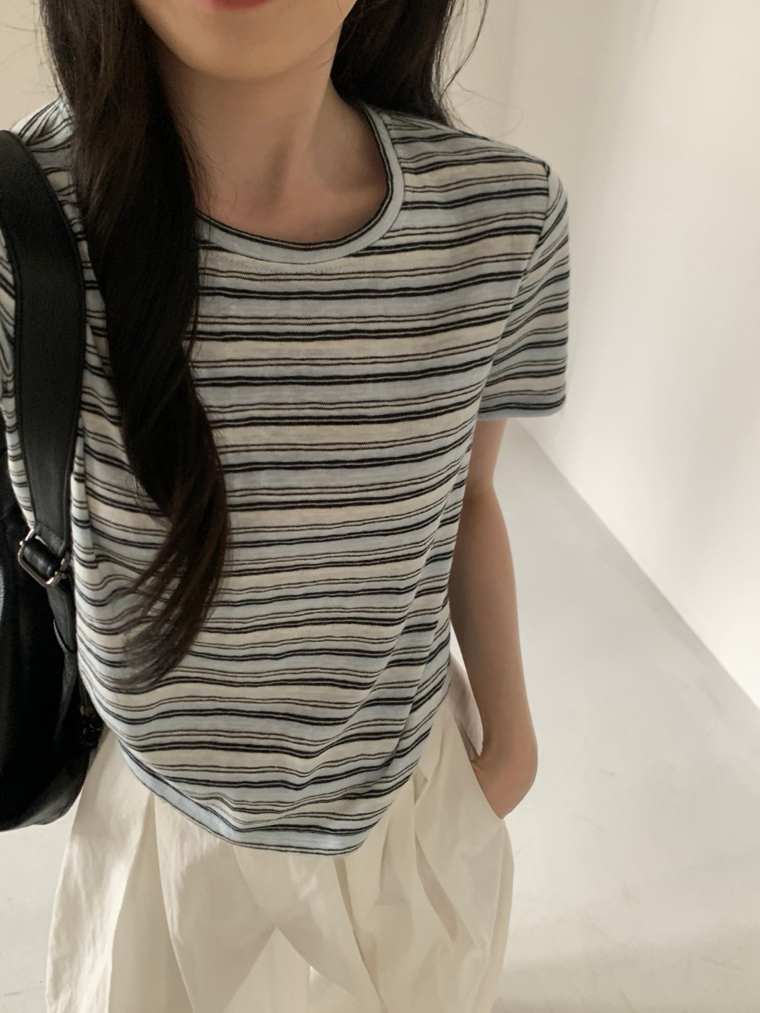 B16.漸變糖果條紋TEE