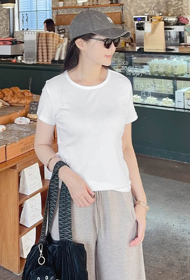 B92.休閒日常圓領彈性TEE