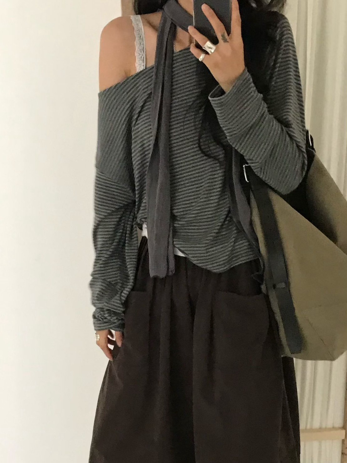 B89.小V家微醺細條紋長袖