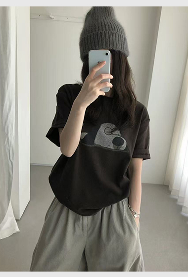 A10.慵懶大頭狗狗TEE