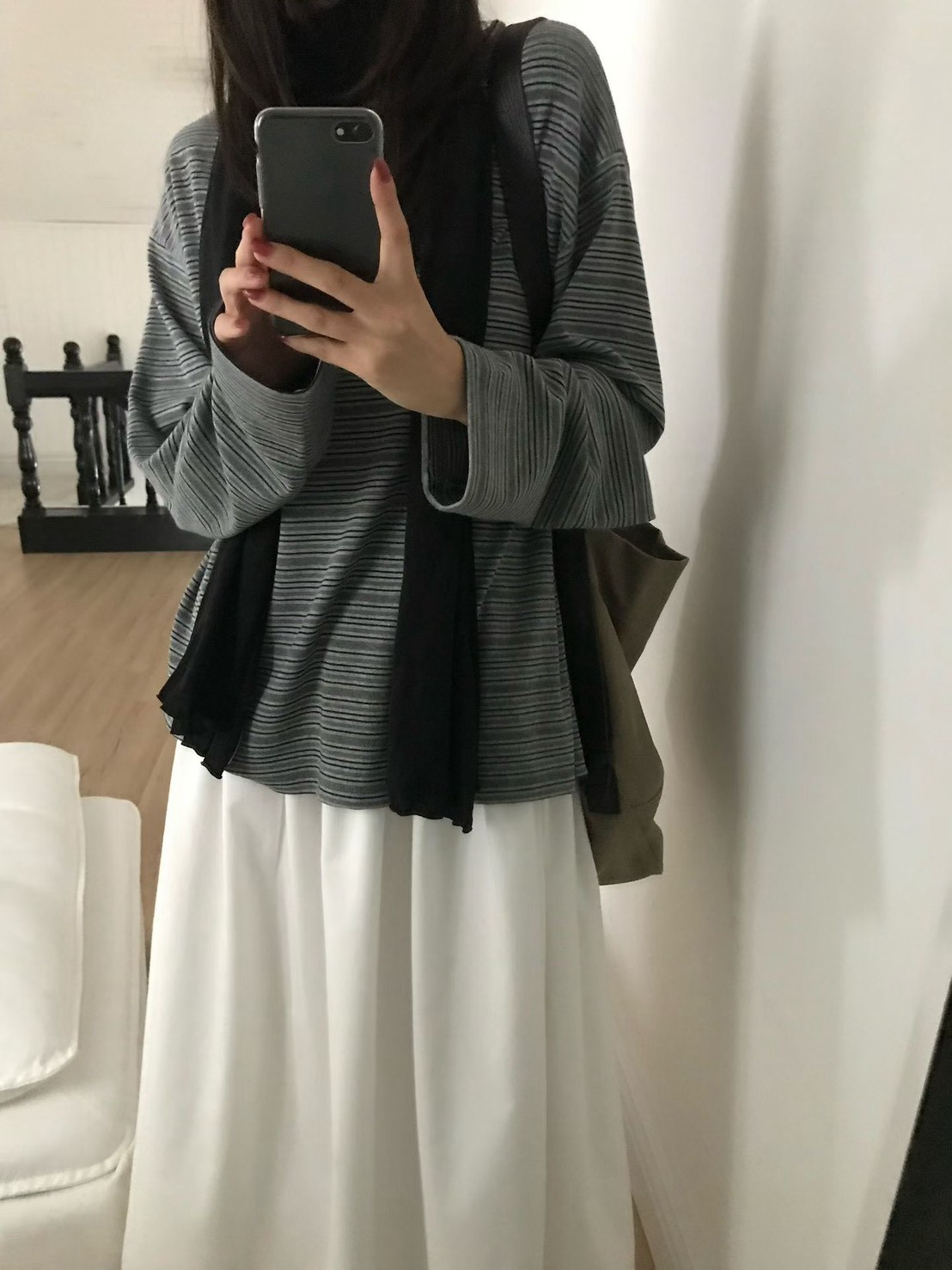 A01.小V家復古時光條紋TEE