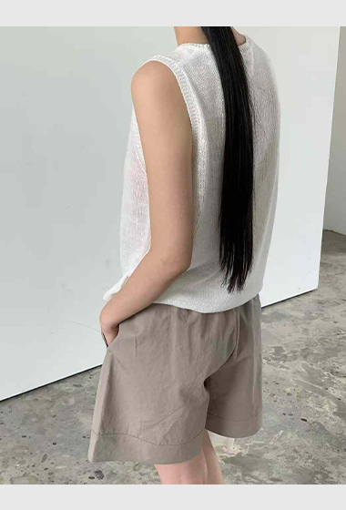 B95.氣質亞麻混紡針織背心