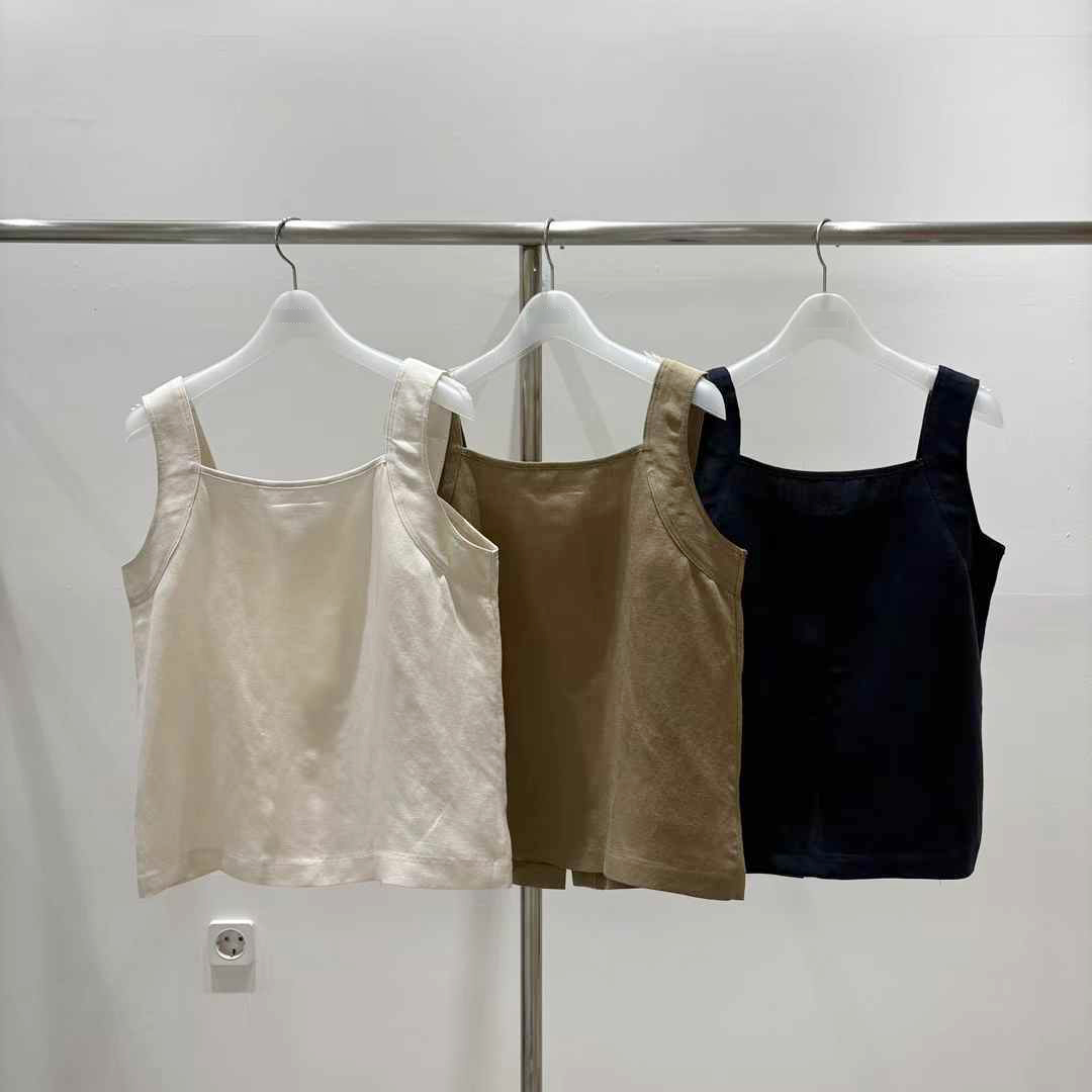 B98.質感家天絲亞麻背心