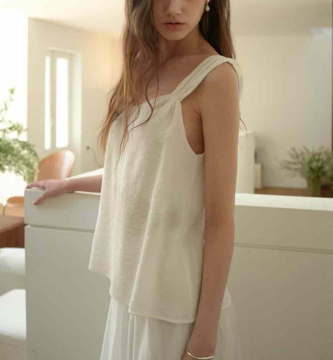 A129.夏日甜美愛心領背心