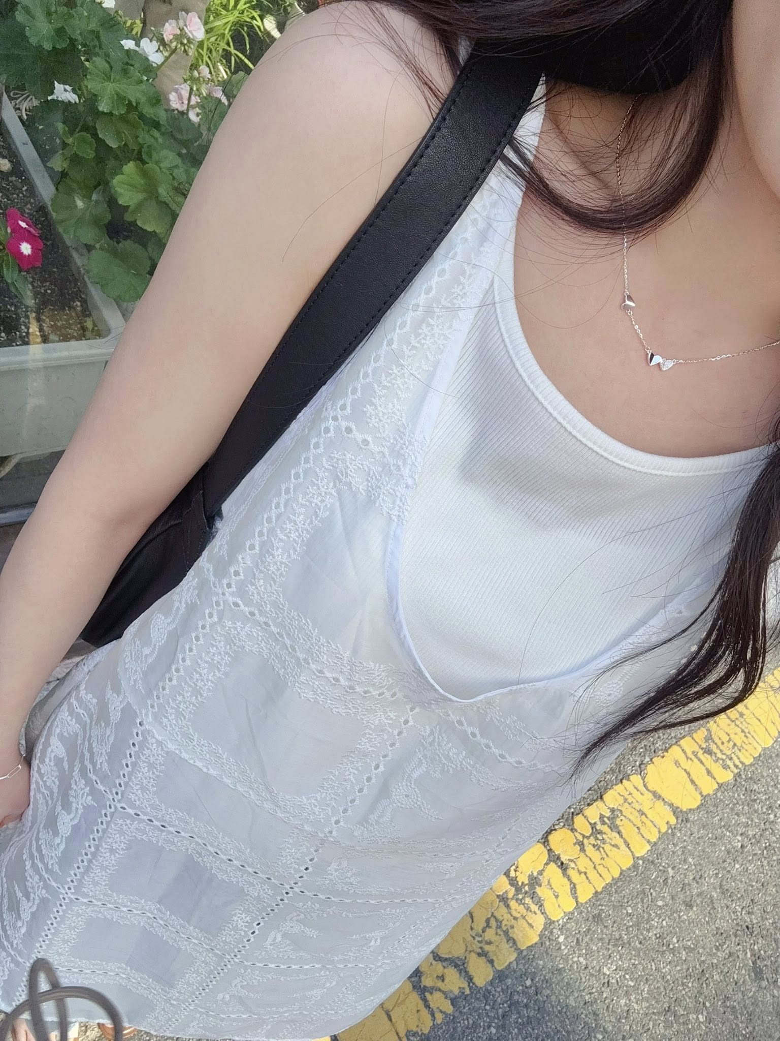 A102.甜美布花格紋造型背心