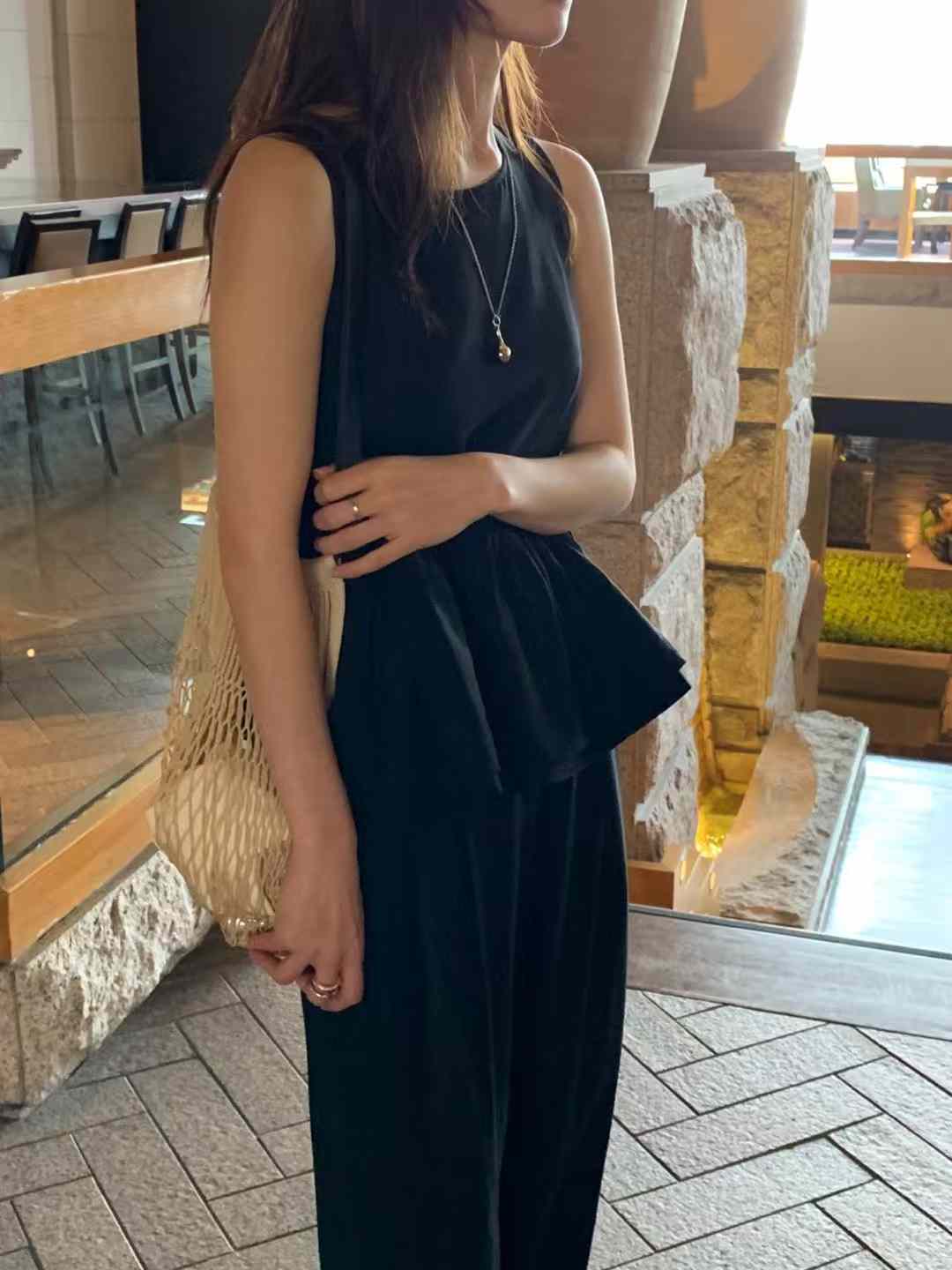 清爽家甜美抽皺蛋糕背心