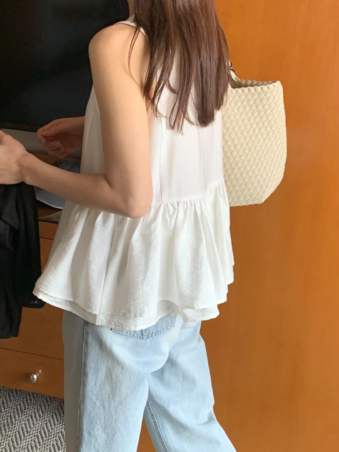 清爽家甜美抽皺蛋糕背心