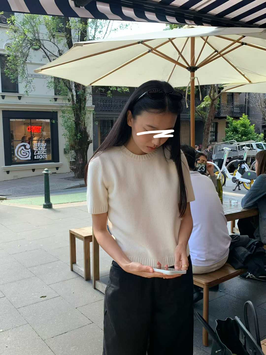 B39.清爽家多彩短袖坑條滾邊毛衣