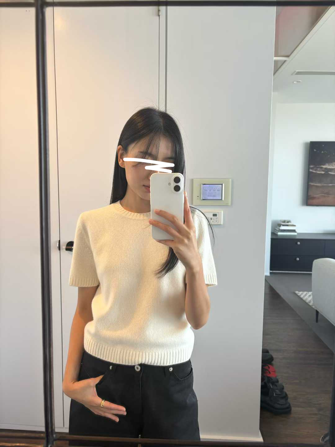 B39.清爽家多彩短袖坑條滾邊毛衣